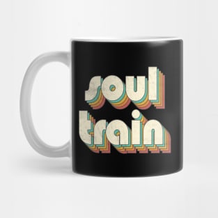 Vintage Soul Rainbow Letters Distressed Style Mug